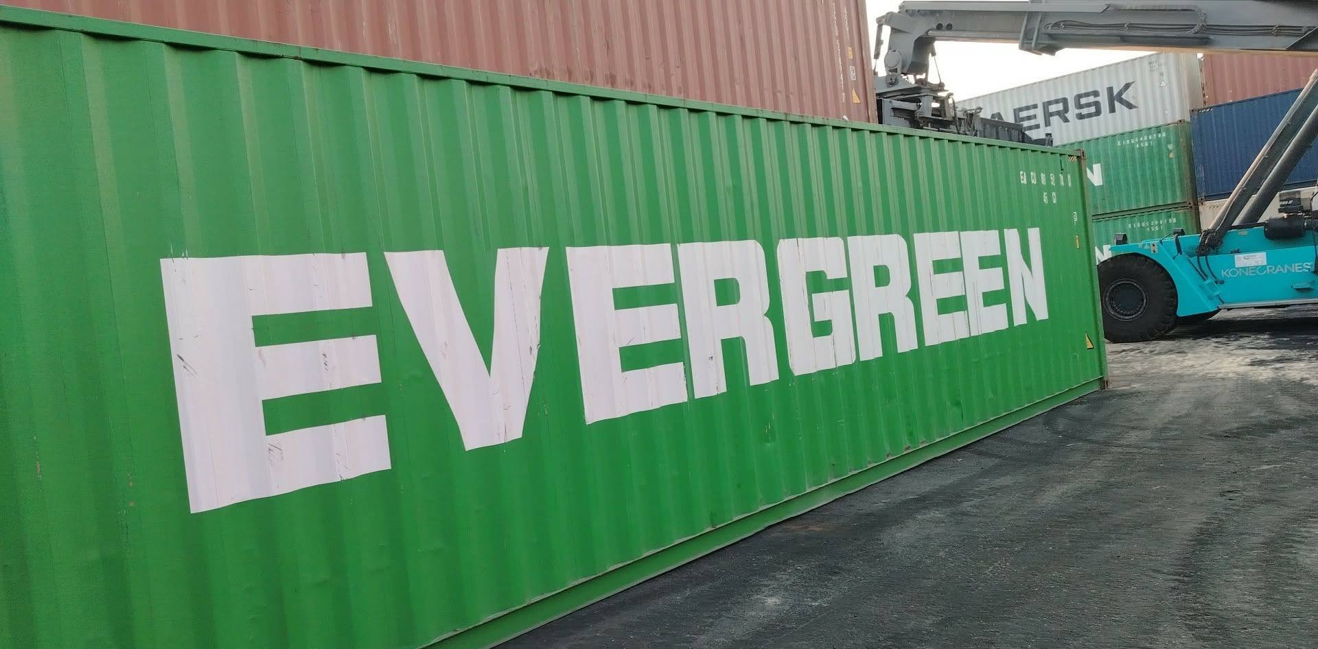 Container being loaded